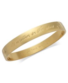 Kate Spade has come on as one of my favourite costume jewellers this year! This bracelet is a special edition version of her idiom line and is on sale right now!! http://ow.ly/Gjmri